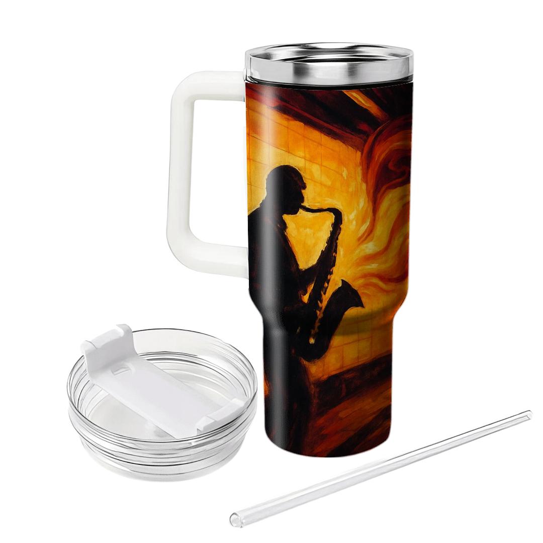 Subway Jazz Color Burst personalized tumblers