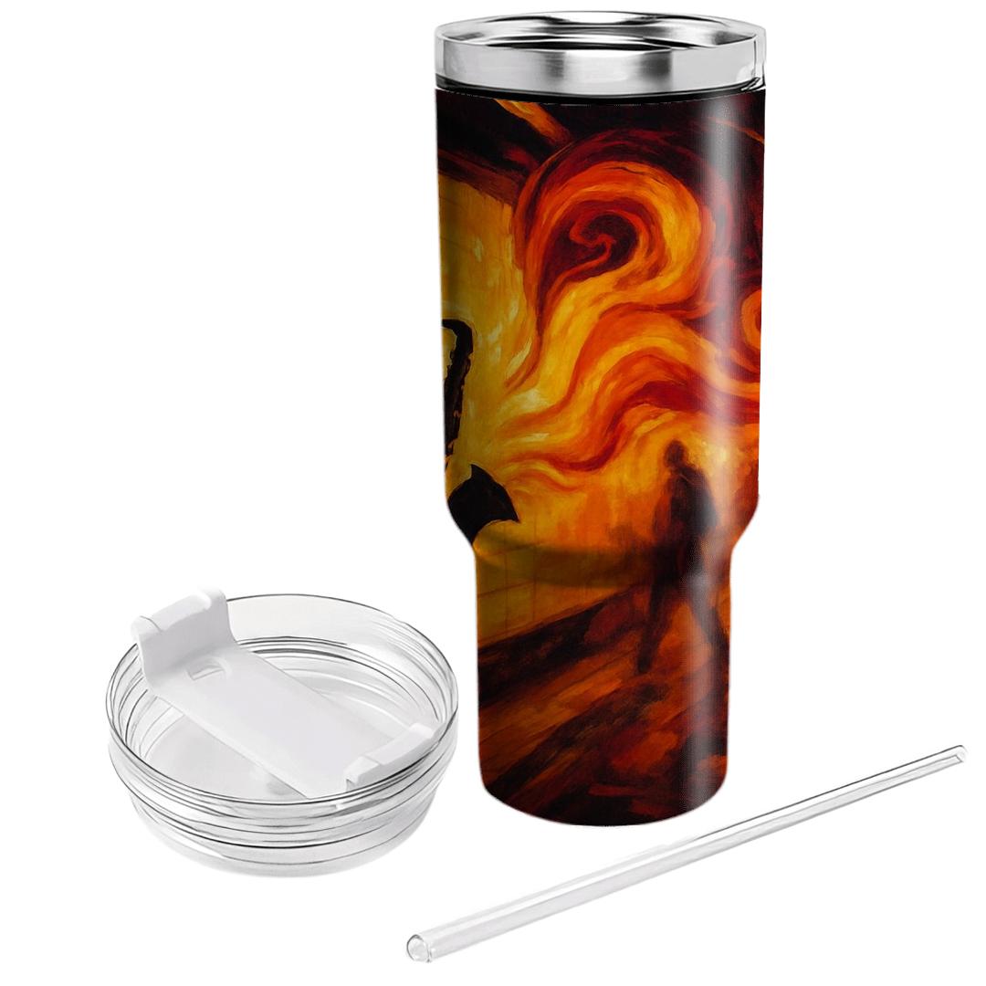 Subway Jazz Color Burst personalized tumblers