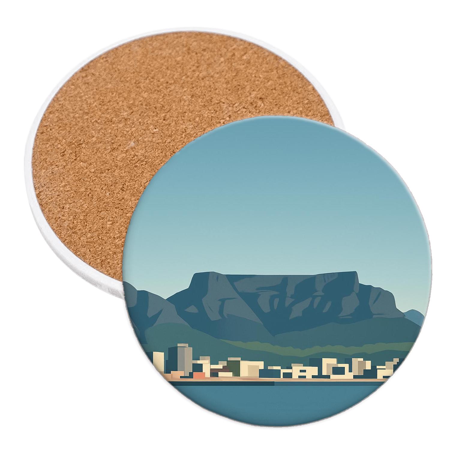 Table Mountain Cape Town custom engraved coasters