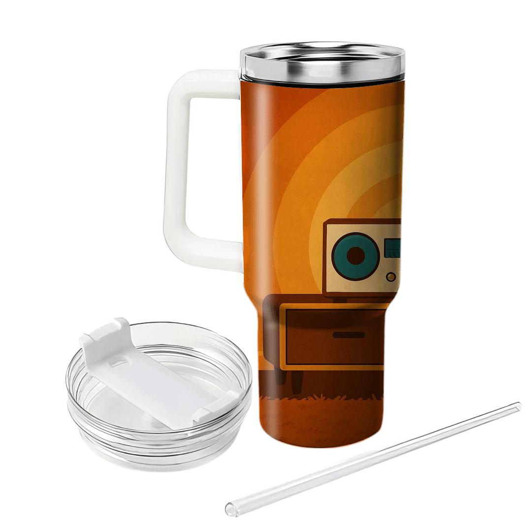 Sunset Stereo Waves tumbler cups