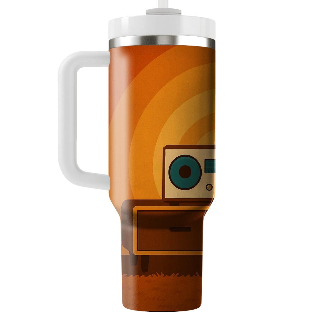 Sunset Stereo Waves tumbler cups