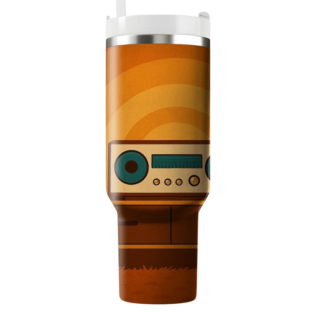 Sunset Stereo Waves tumbler cups