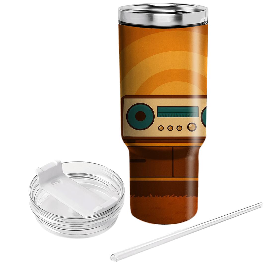 Sunset Stereo Waves tumbler cups