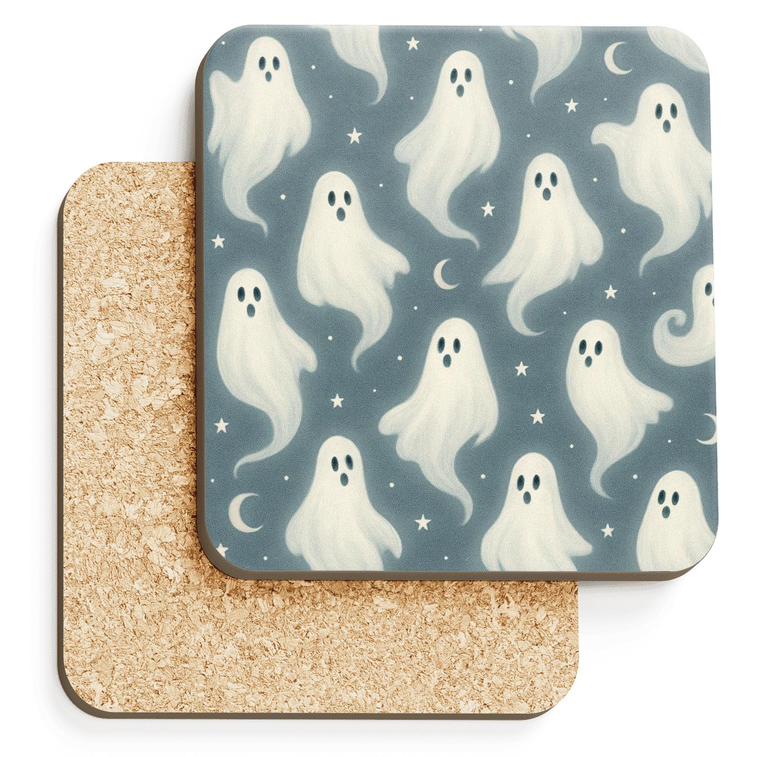 Ghost Drift All Over Scatter absorbent drink coasters