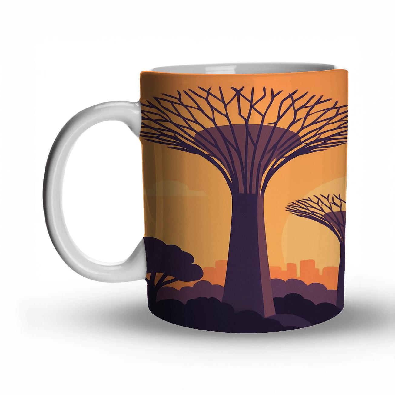 Gardens By The Bay Singapore Skyline View personalized mugs