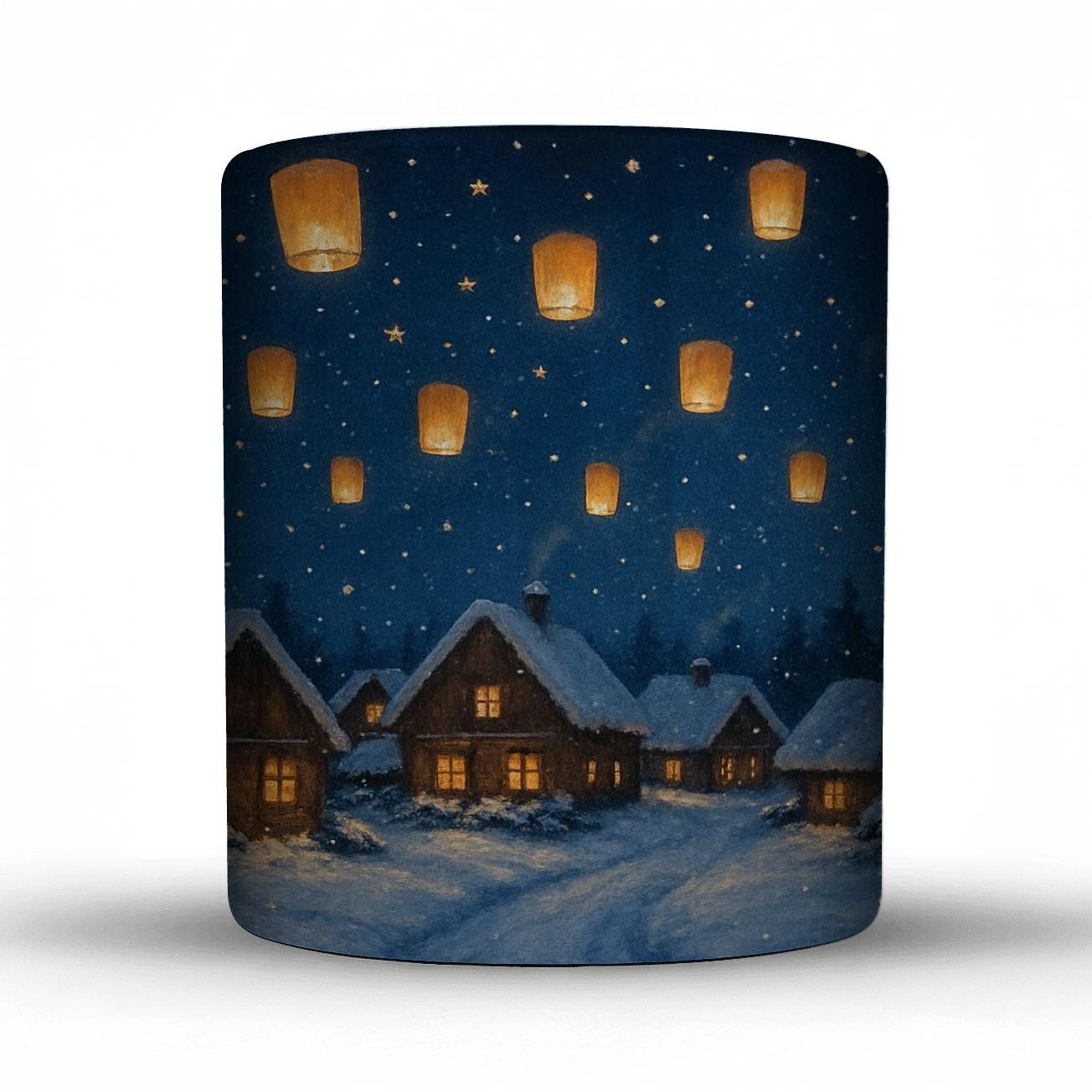 Midnight Winter Lanterns gift mugs for occasions