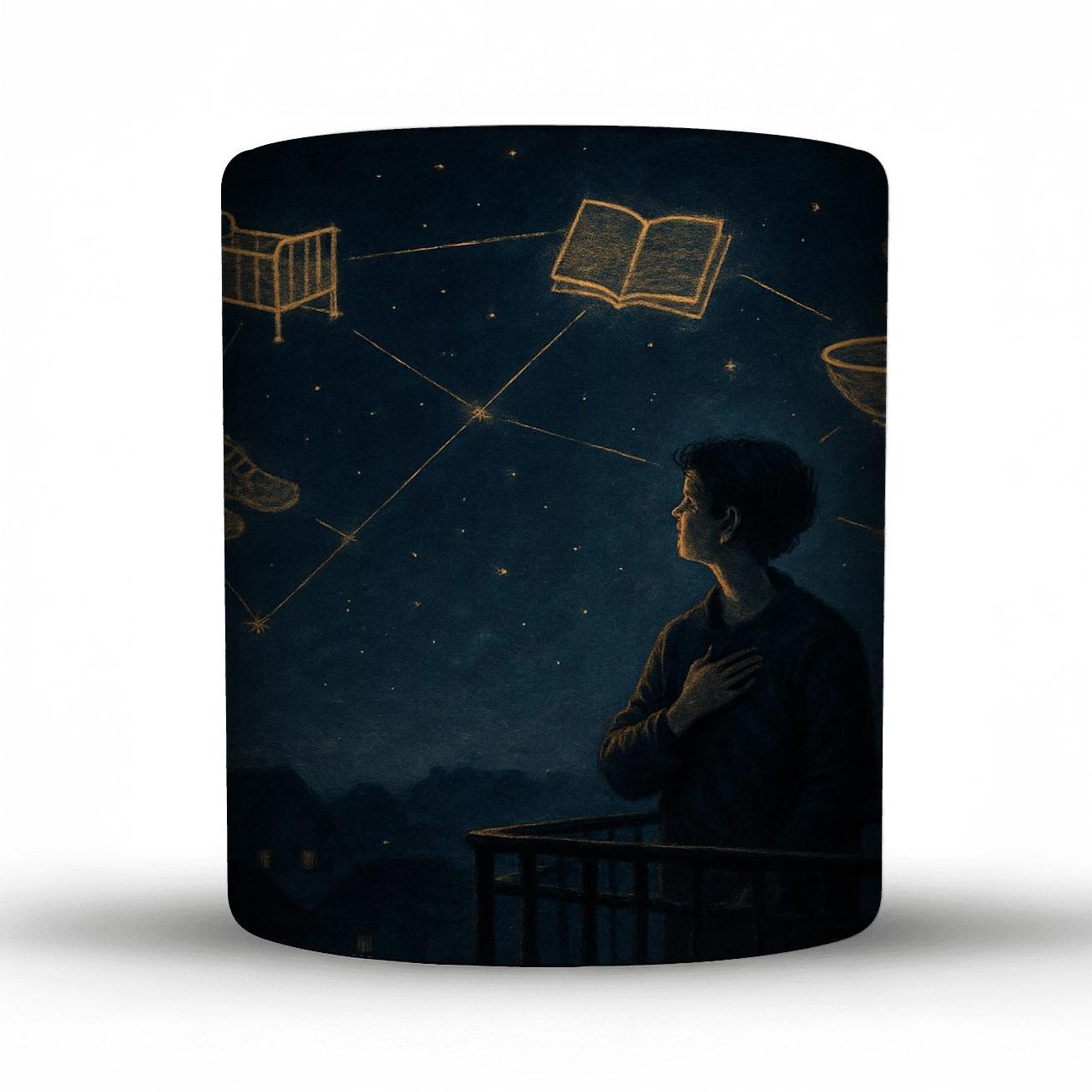 Constellation Of Her Sacrifices Etched Across The Night insulated thermal mugs