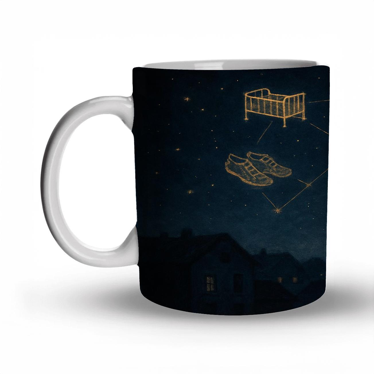 Constellation Of Her Sacrifices Etched Across The Night insulated thermal mugs