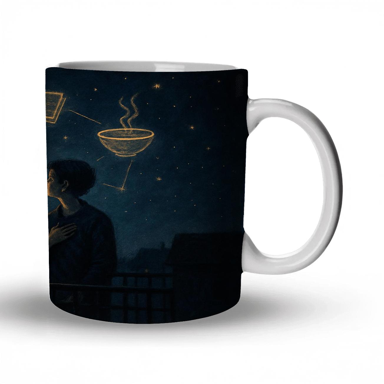 Constellation Of Her Sacrifices Etched Across The Night insulated thermal mugs