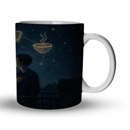Constellation Of Her Sacrifices Etched Across The Night insulated thermal mugs