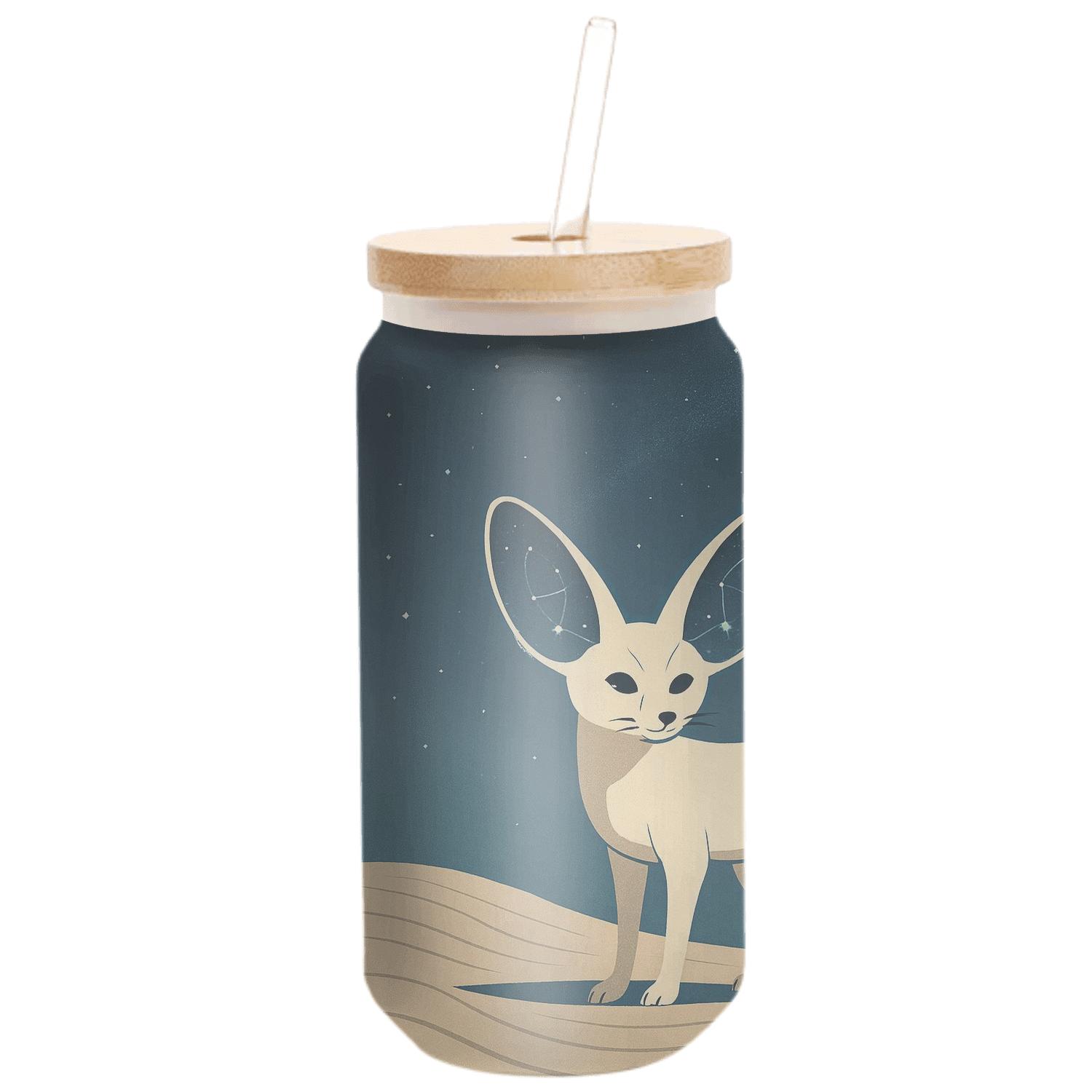 Desert Constellation Fennec Fox insulated glass vessels