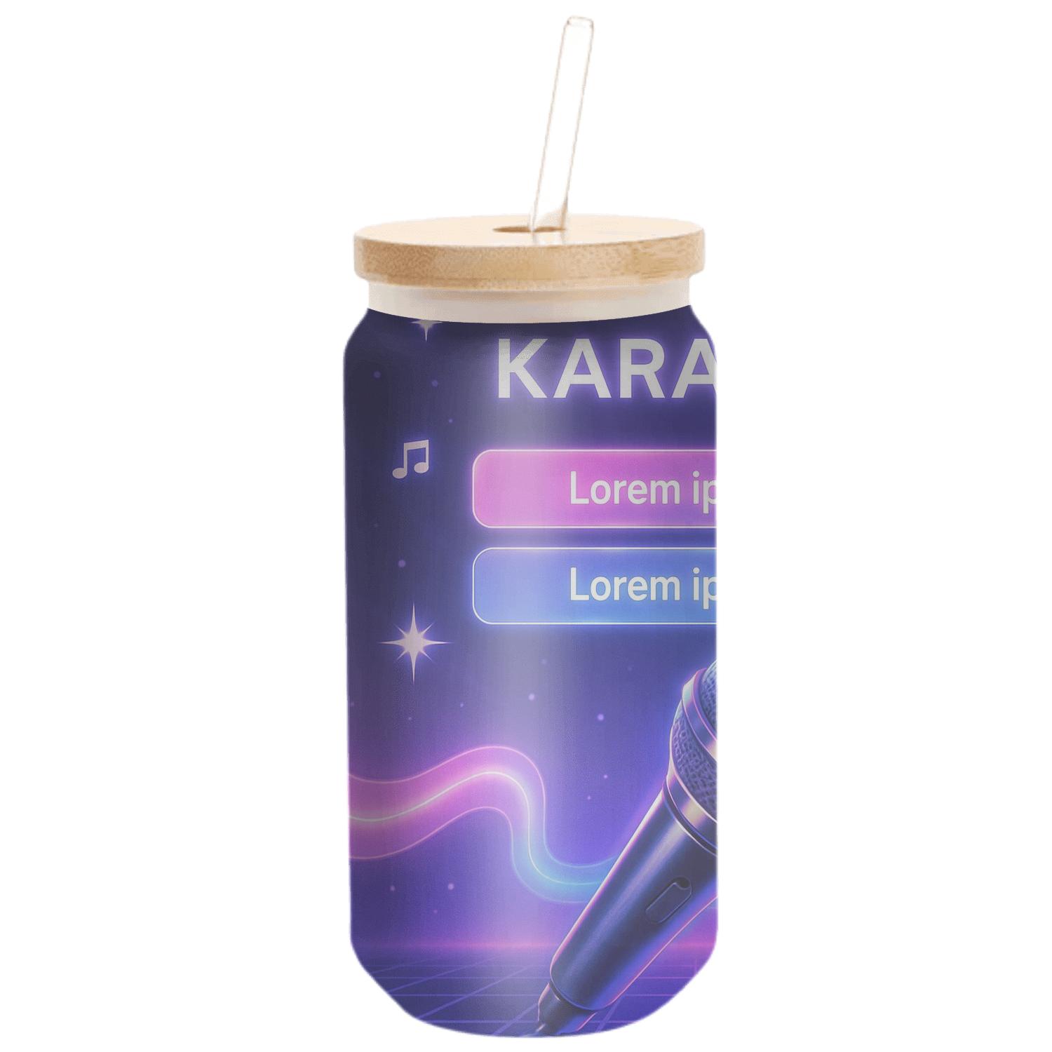 Y2K Karaoke Neon Interface Dream custom engraved glassware
