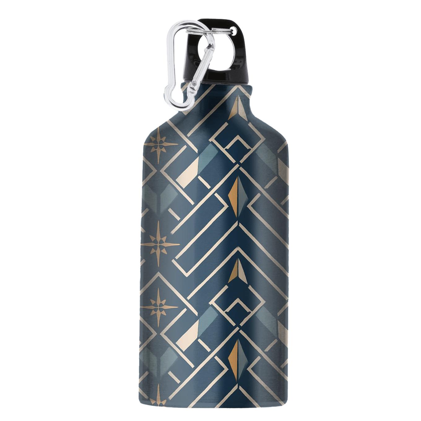 Indigo Kite Weave With Tiny Compass Motifs custom sports bottles