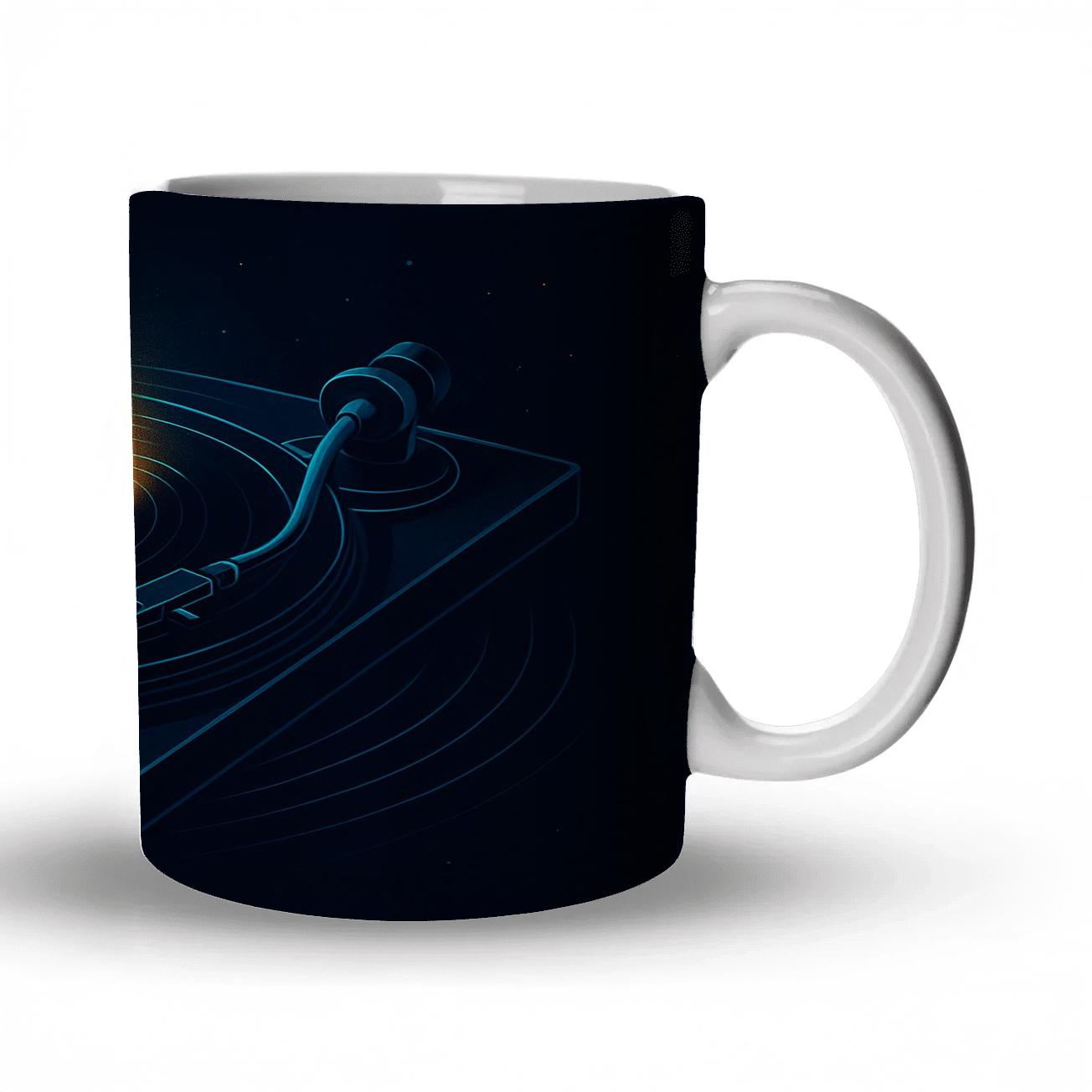 Cosmic DJ Turntable Eclipse ceramic coffee mugs