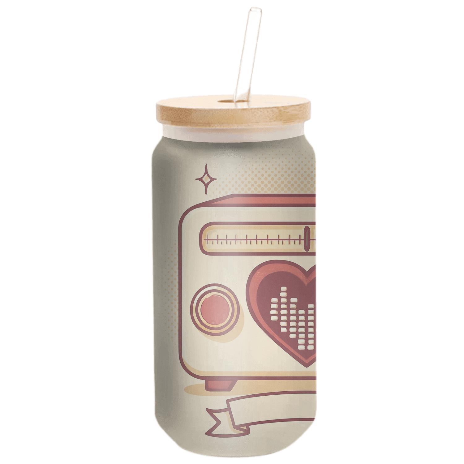 Analog Romance Radio Valentine custom engraved glassware
