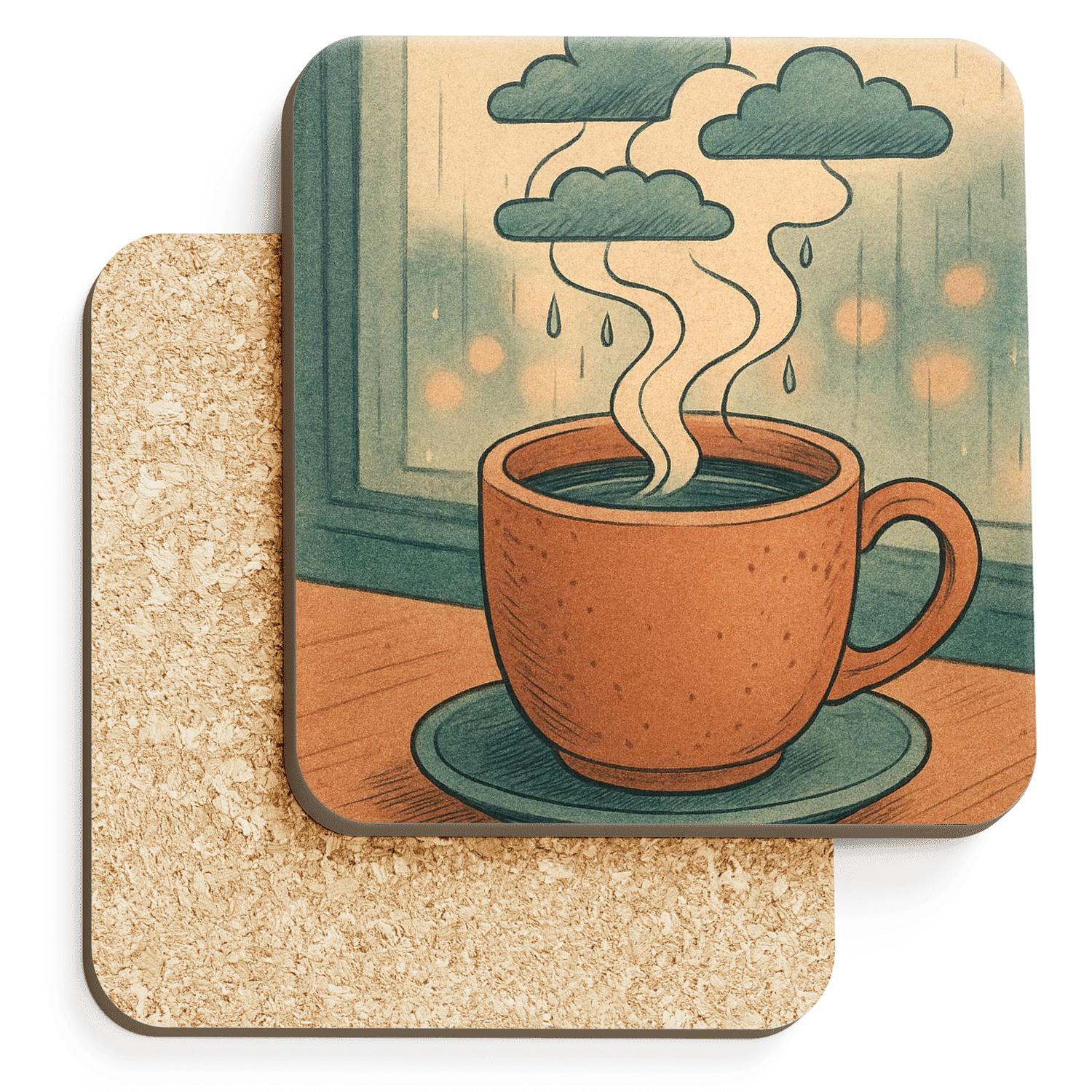 Ceramic Cup Rainstorm coasters for home decor