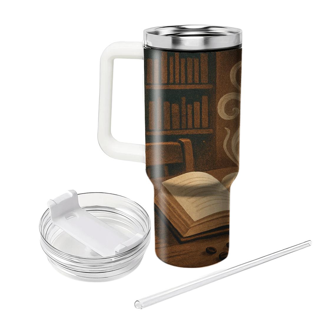 Library Brew Quiet Hours tumblers with lids