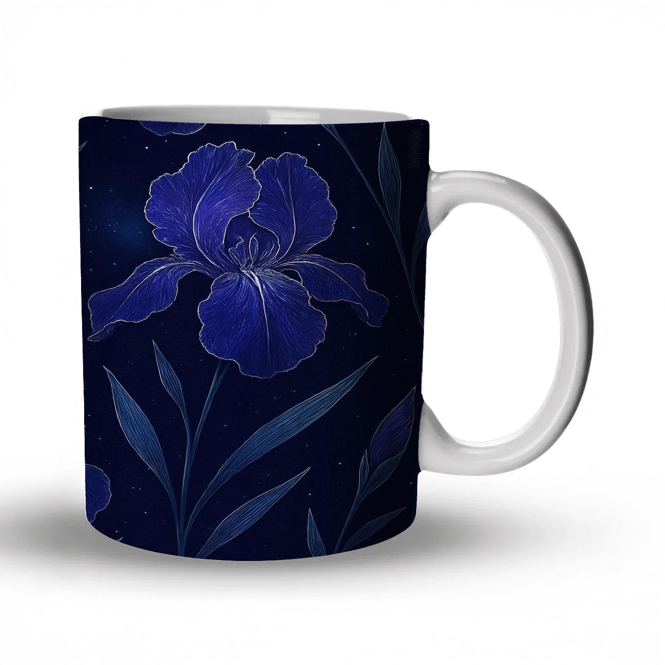 Midnight Iris Constellation personalized mugs