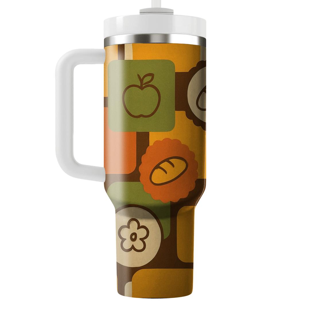 Harvest Market Label Collage insulated tumblers