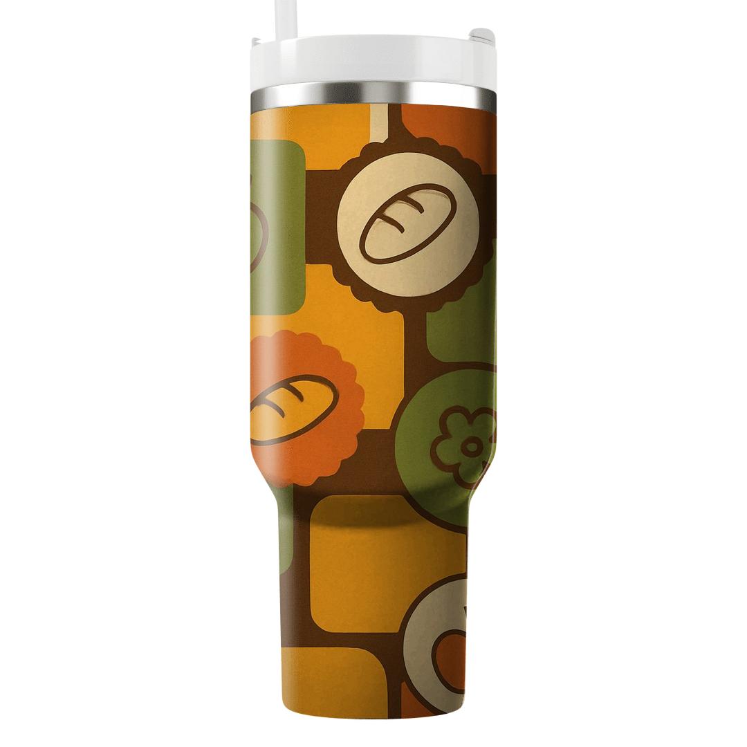 Harvest Market Label Collage insulated tumblers