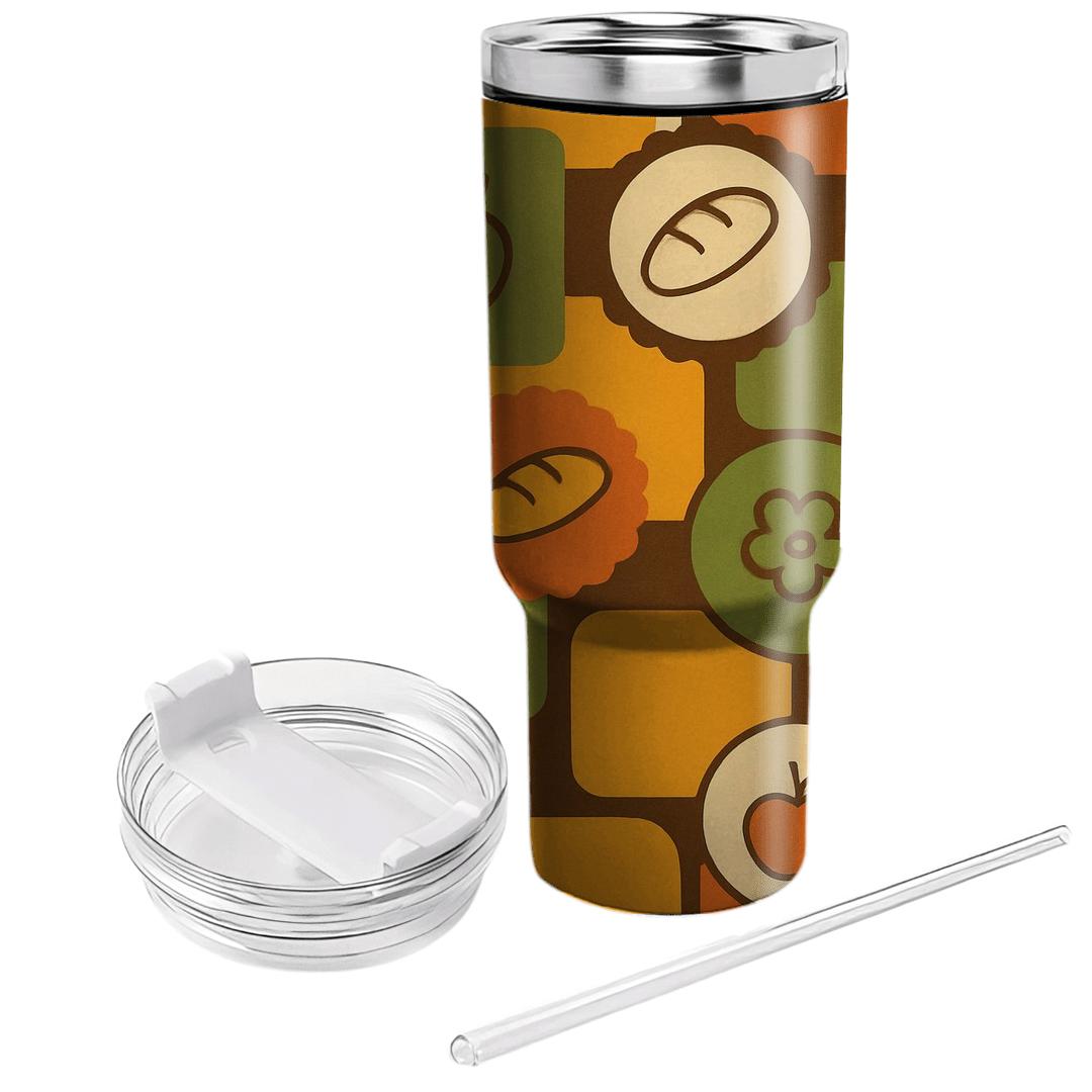 Harvest Market Label Collage insulated tumblers