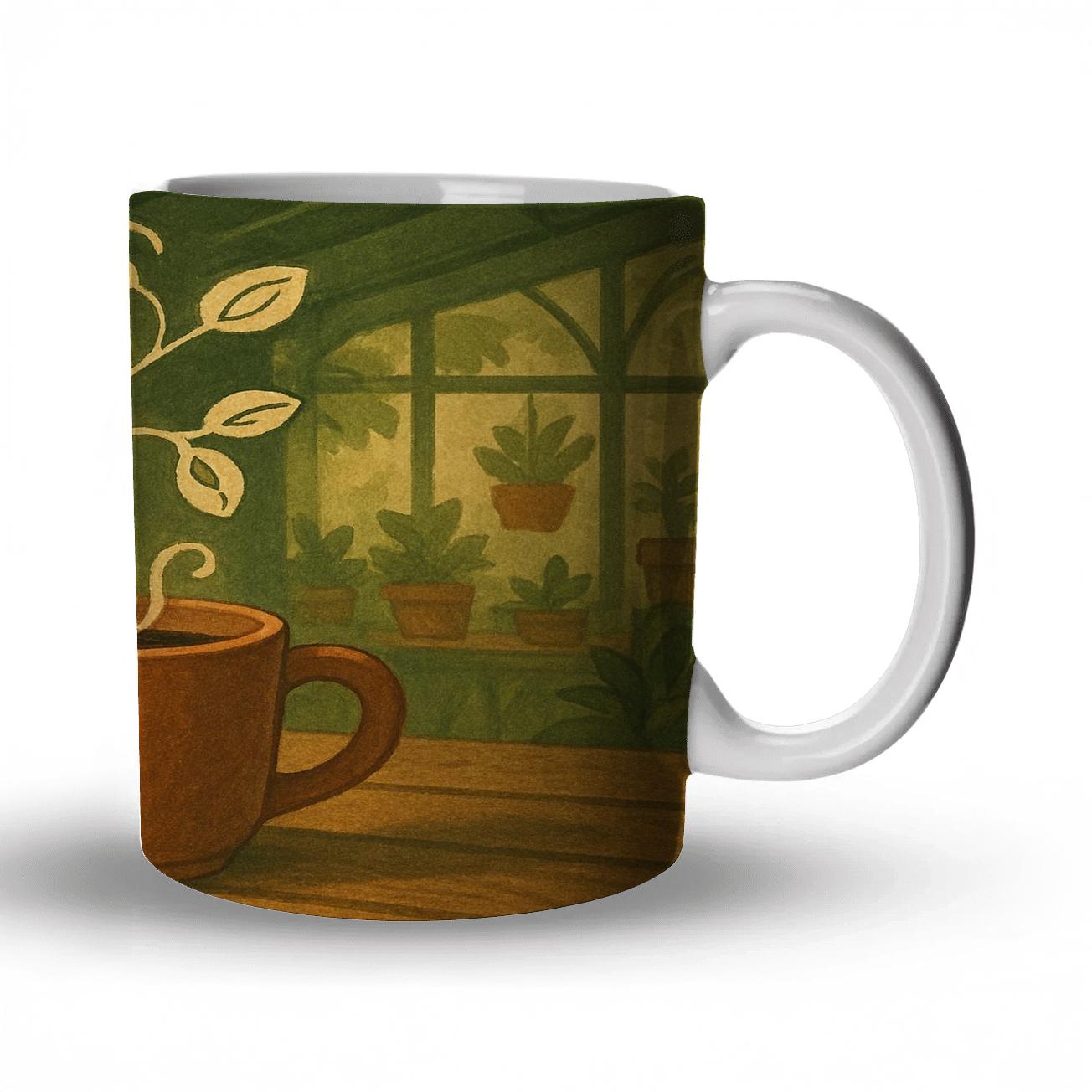 Cappuccino Conservatory ceramic coffee mugs