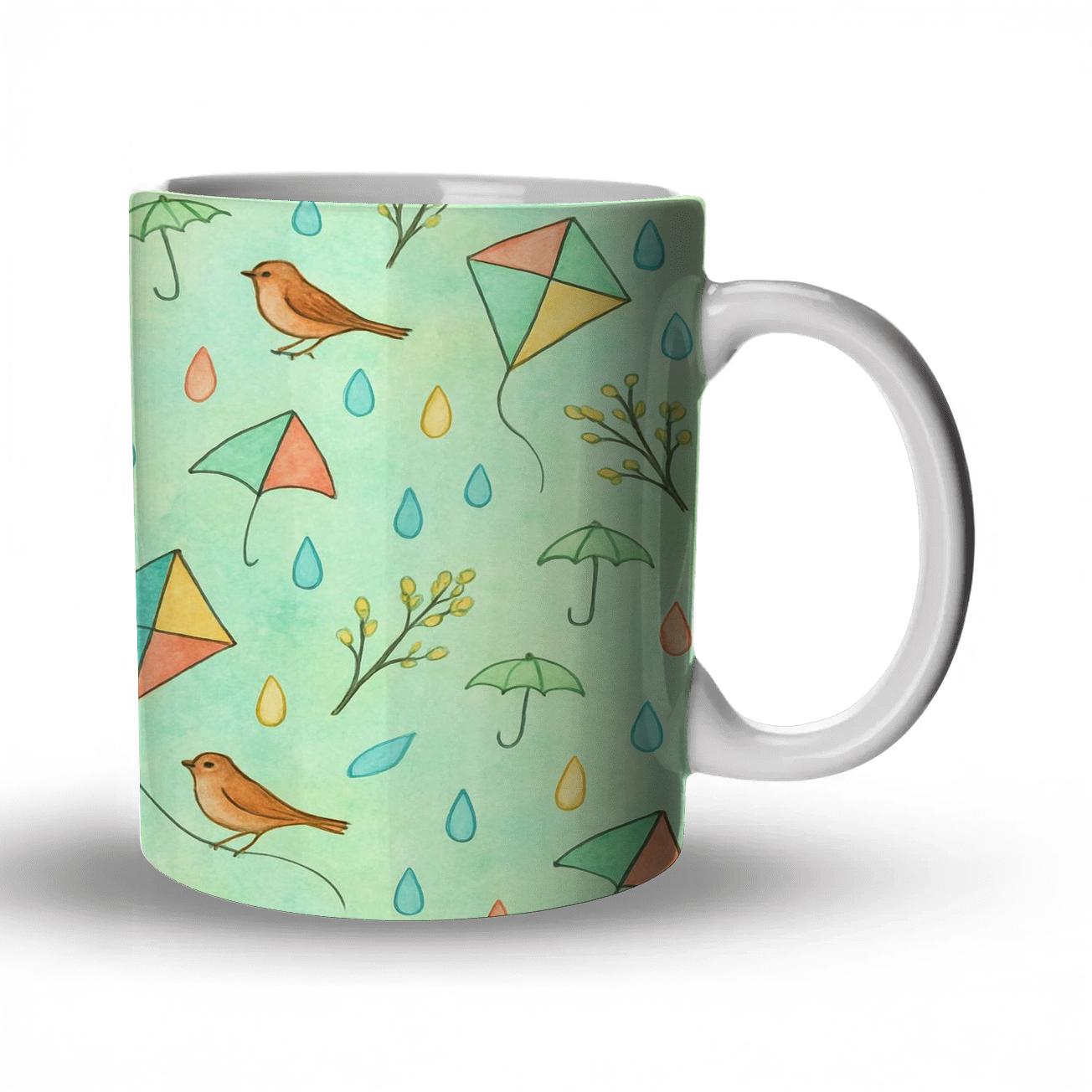 Spring Rainbloom Kites insulated thermal mugs
