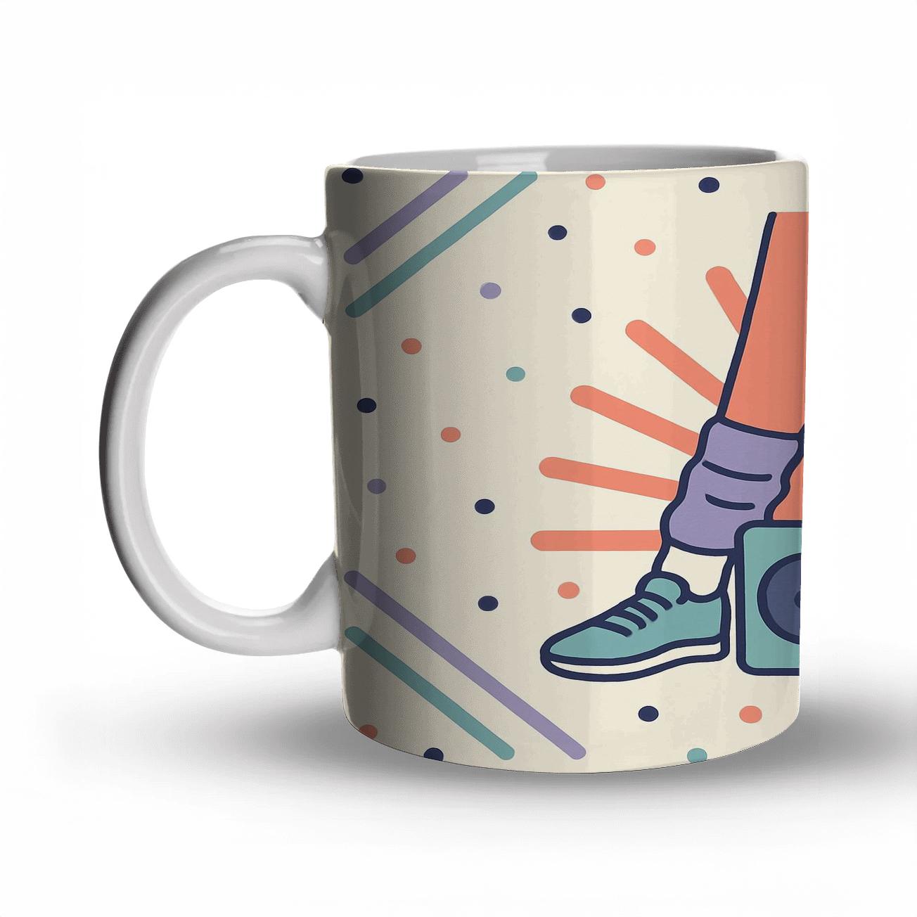Sunrise Aerobics Studio Shapes personalized mugs