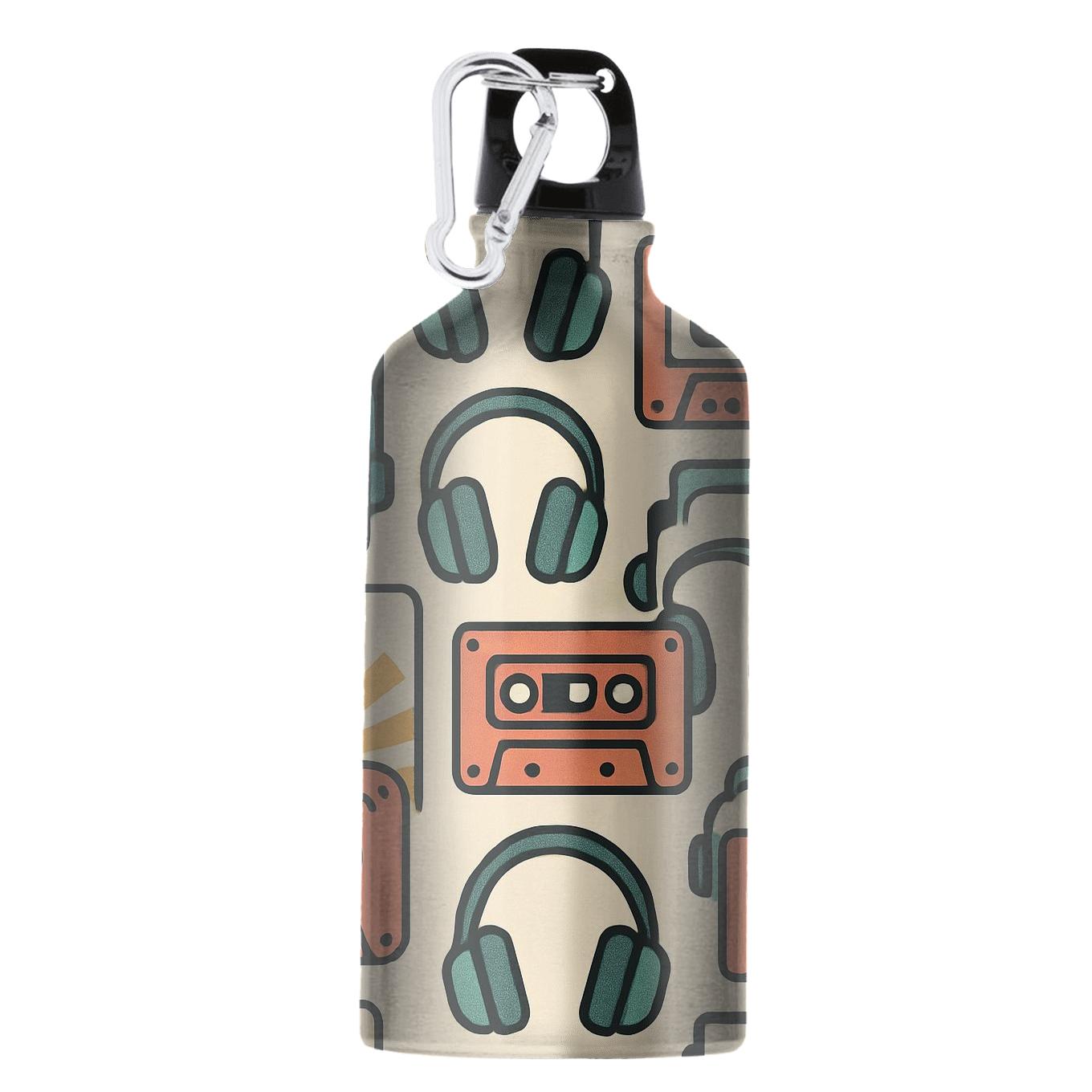 Cassette Sunburst Pop Pattern custom sports bottles