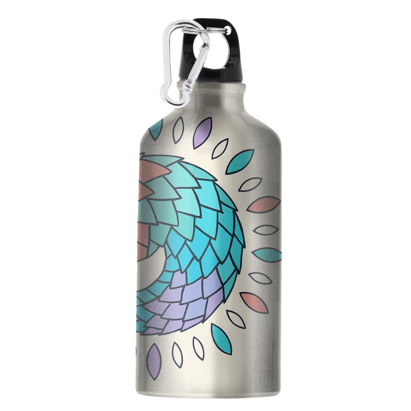Prismatic Pangolin Origami Bloom athletic sports bottles
