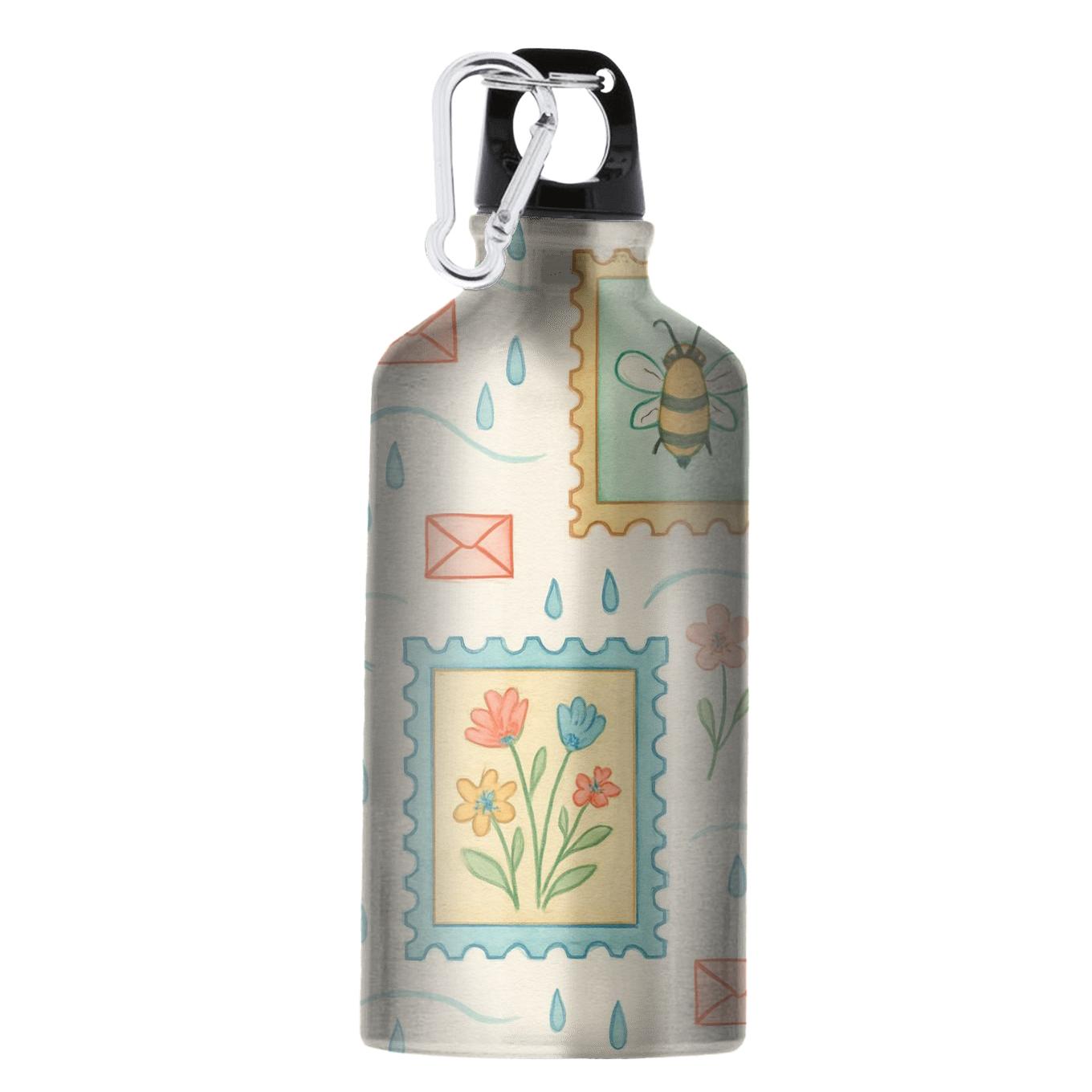 Spring Rain And Wildflower Postage Garden sports bottles with lids