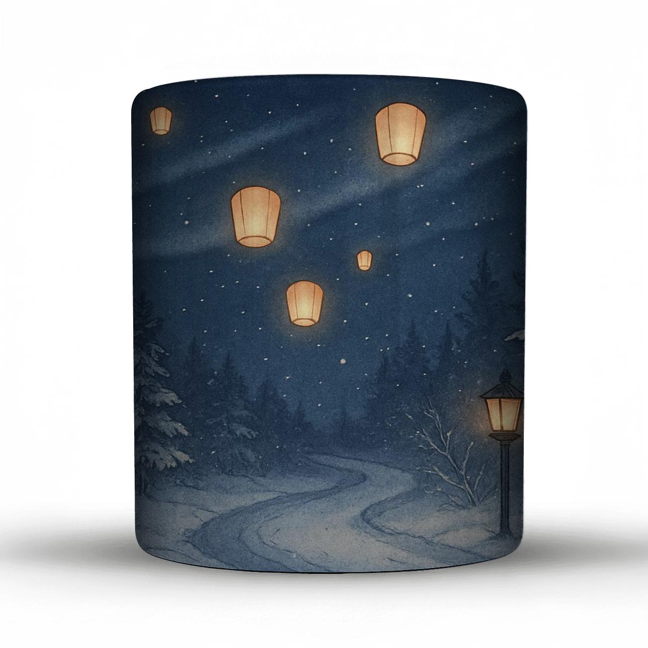 Midnight Winter Lantern Drift decorative mug sets