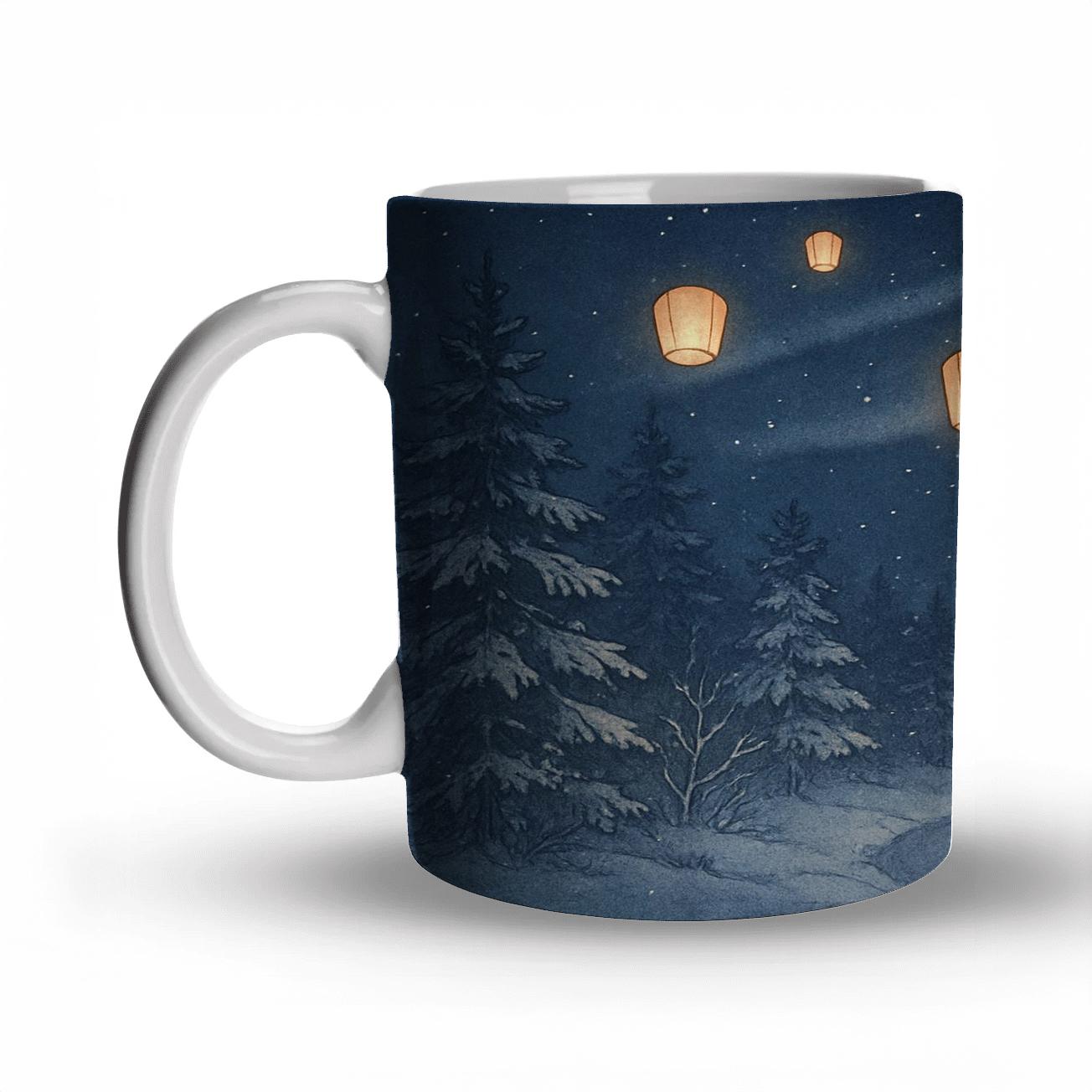 Midnight Winter Lantern Drift decorative mug sets