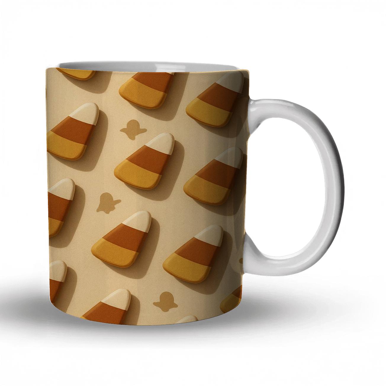 Candy Corn Diagonal Arrays With Shadow Overlay travel mugs with handles