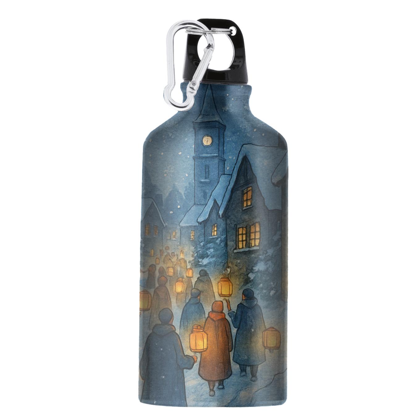 Midnight Winter Lantern Parade sports bottles with lids