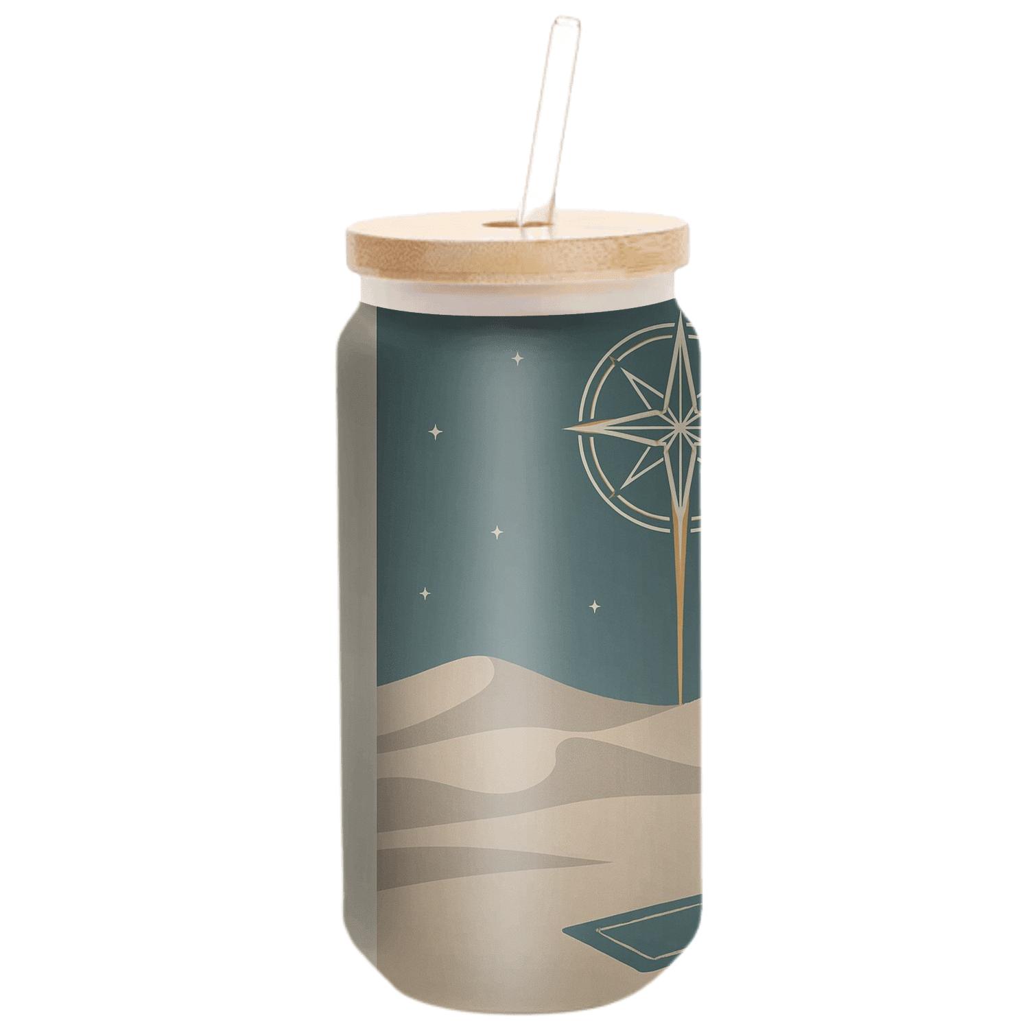 Desert Prayer Compass Stillness custom engraved glassware