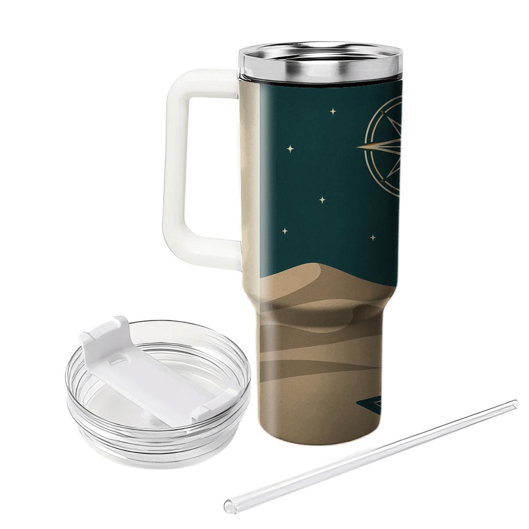 Desert Prayer Compass Stillness personalized tumblers