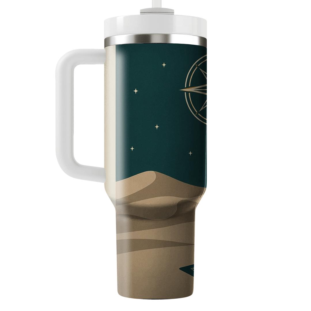 Desert Prayer Compass Stillness personalized tumblers