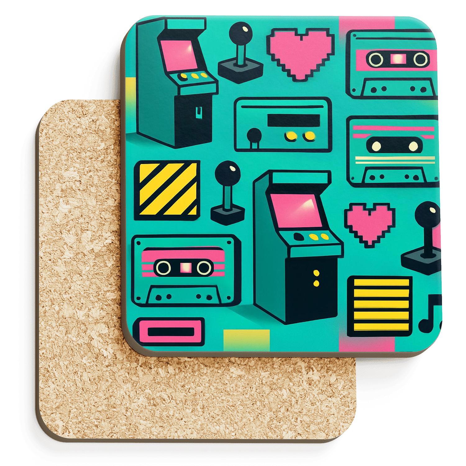 Mall Arcade Afterglow Pattern coasters for home decor