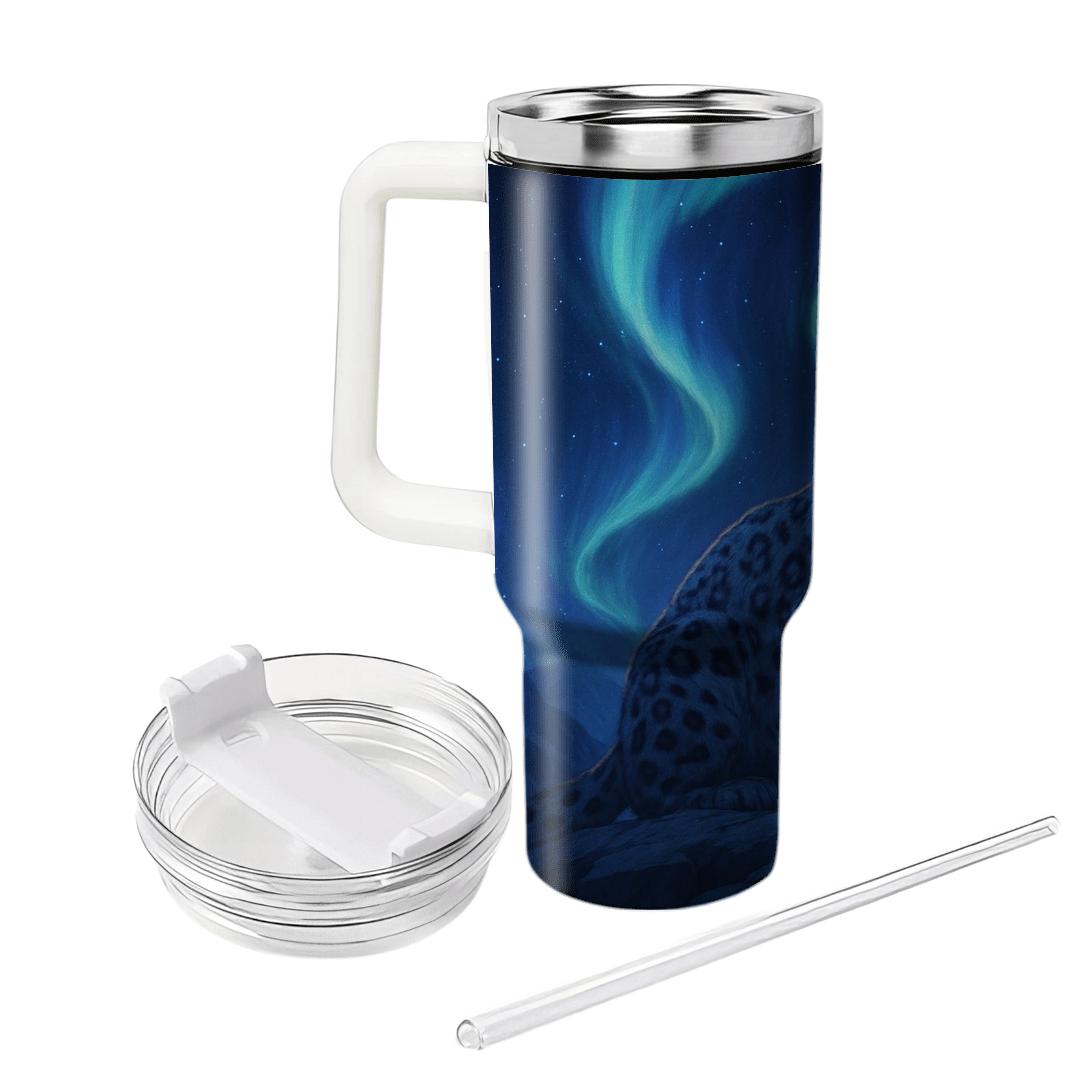 Aurora Snow Leopard Ridge unique tumblers