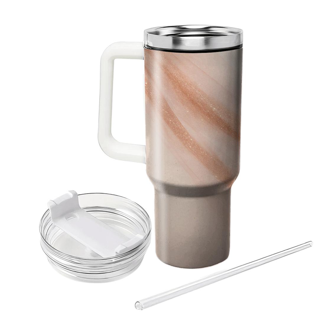 Rose Gold Aurora Glitter Veil insulated tumblers