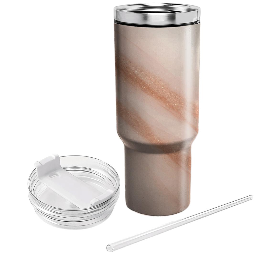 Rose Gold Aurora Glitter Veil insulated tumblers