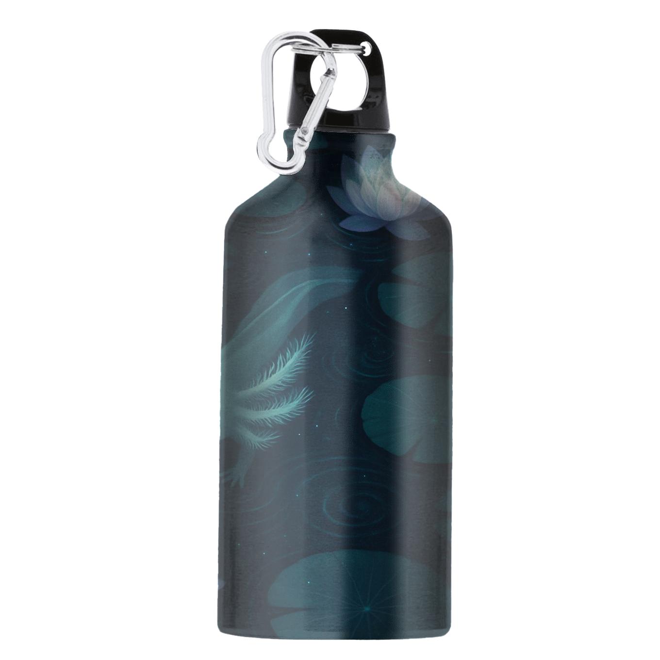 Bioluminescent Axolotl Lotus Pond athletic sports bottles