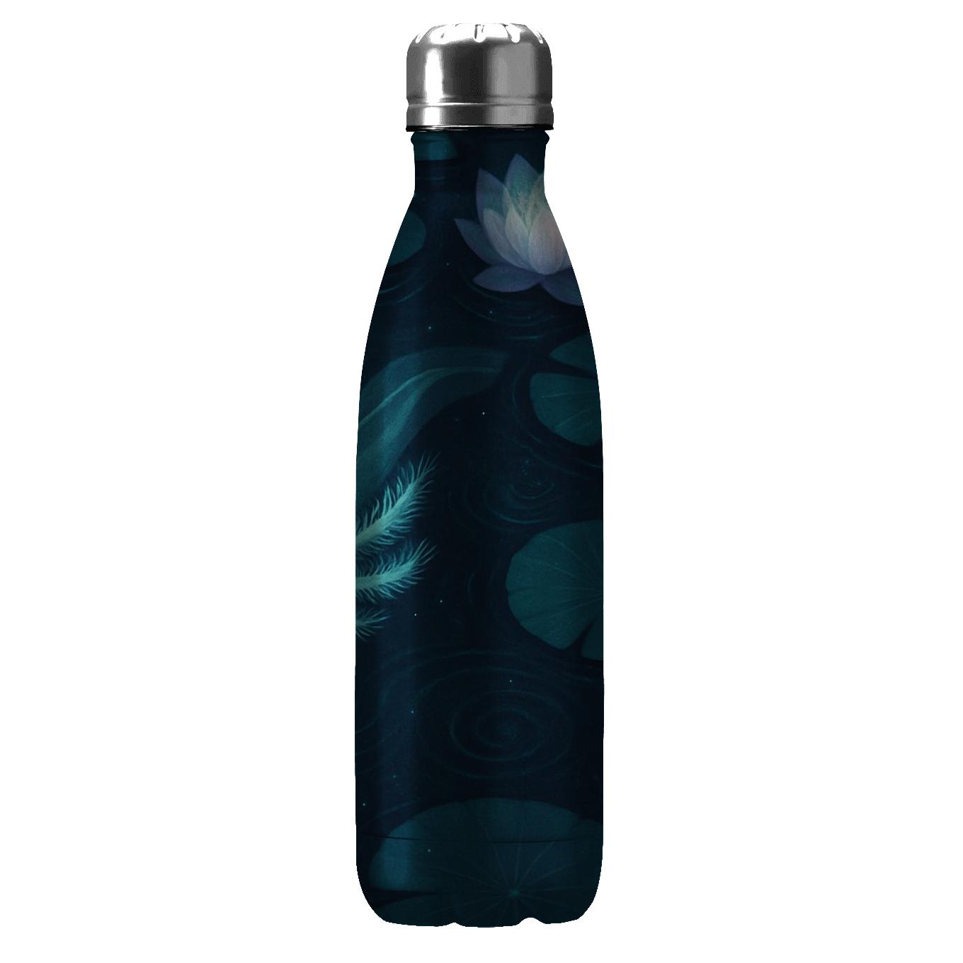 Bioluminescent Axolotl Lotus Pond unique water bottles