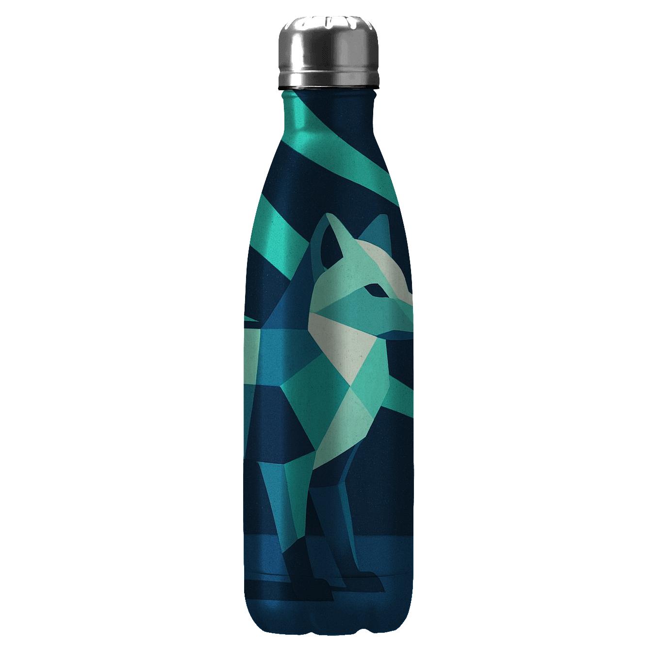 Arctic Fox Aurora Patchwork personalized water bottles