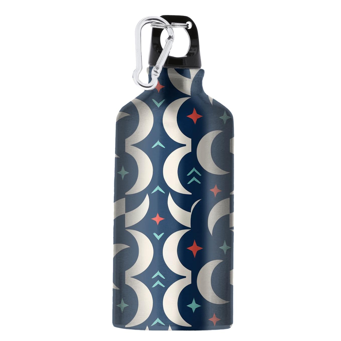 Op Art Crescent Weave Mosaic insulated sports bottles