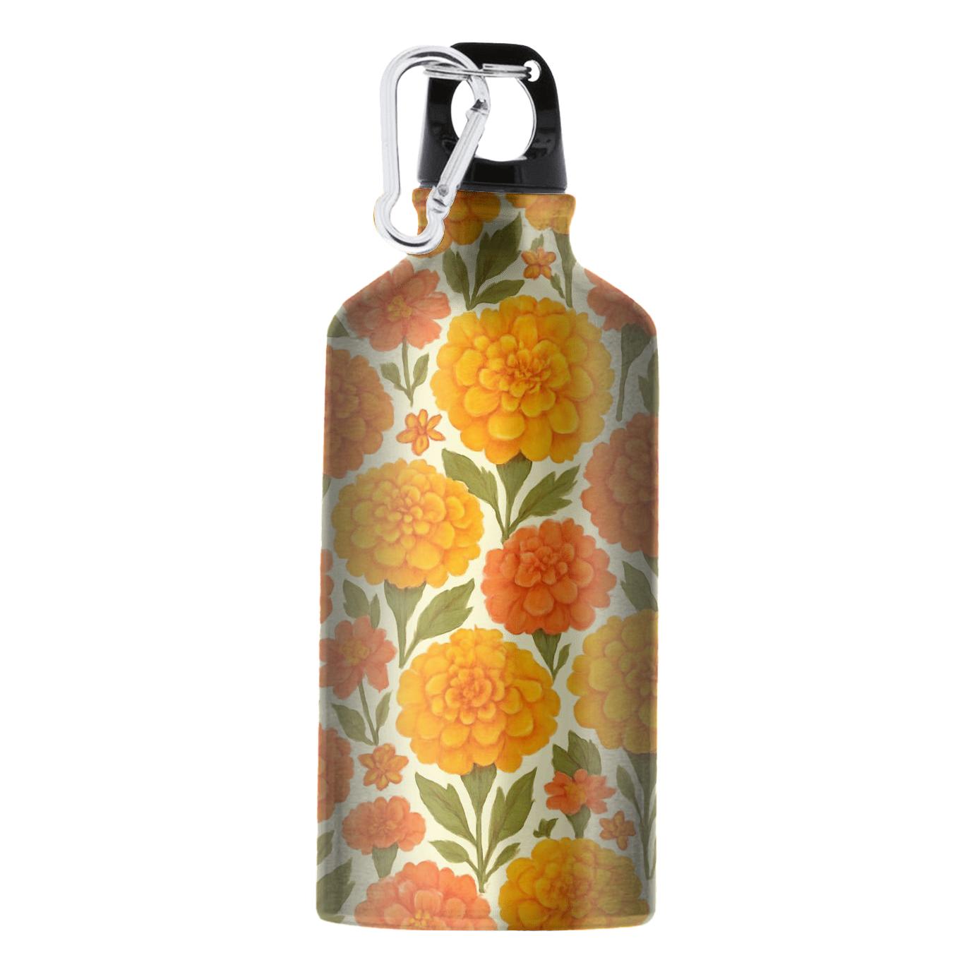 Sunlit Marigold Mosaic Garden sports bottles for gifts