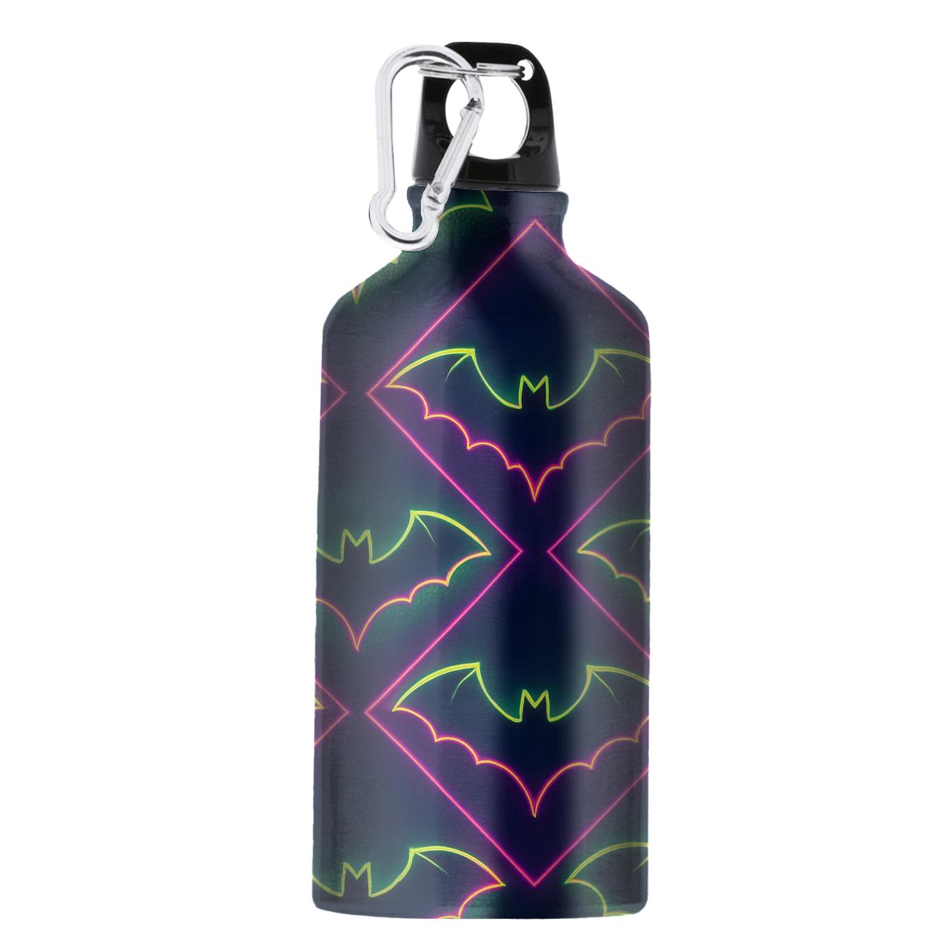 Neon Horror Carnival Bat Mirror Tiles custom sports bottles