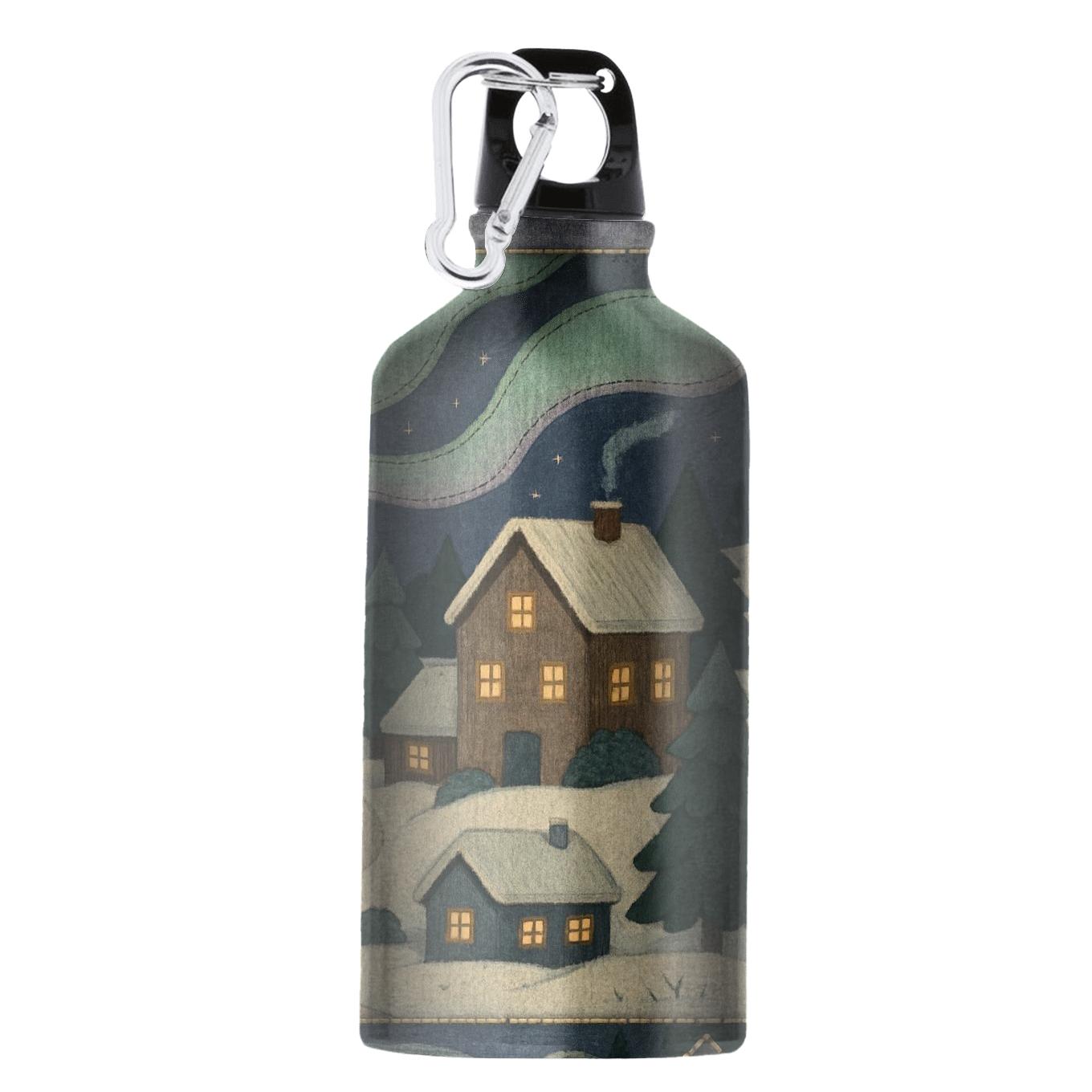 Winter Solstice Aurora Quilted Village athletic sports bottles