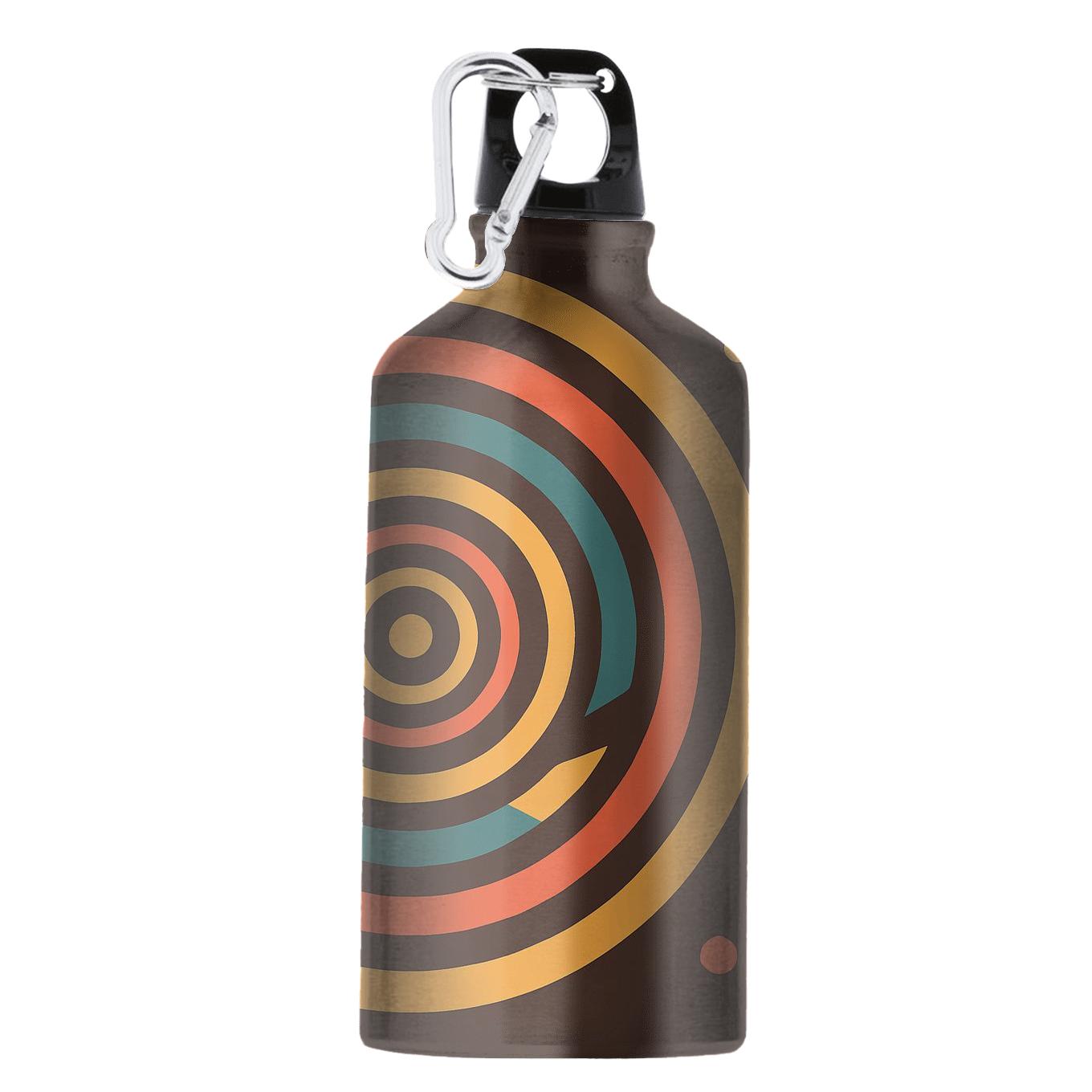 Mod Record Label Spirals personalized sports bottles